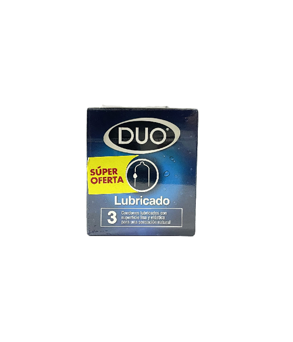 PRESERVATIVO DUO NORMAL LUBRICADO CAJA X 3 UNDS
